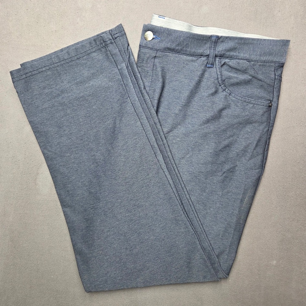 Adidas Golf Mens 40x30 Ultimate365 Heathered Pants Blue Grey DZ5704